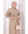 Geniş Yakalı İkili Takım 8036 Vizon