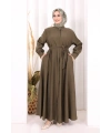 Hac Umre Elbise Boydan Düğmeli 7053 Haki