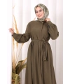 Hac Umre Elbise Boydan Düğmeli 7053 Haki