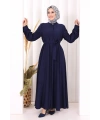 Hac Umre Elbise Boydan Düğmeli 7053 Lacivert