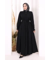 Hac Umre Elbise Boydan Düğmeli 7053 Siyah
