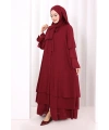Hac Umre Ferace ŞAL HEDİYE   7052 Bordo