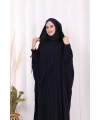 Kapüşonlu Abaya ve  Elbise İkili Takım 70013 Lacivert