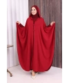 Kapüşonlu Ayrobin Pelerin 70021 Bordo