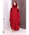 Kapüşonlu Ayrobin Pelerin 70021 Bordo