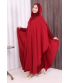 Kapüşonlu Ayrobin Pelerin 70021 Bordo