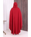 Kapüşonlu Ayrobin Pelerin 70021 Bordo