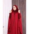 Kapüşonlu Ayrobin Pelerin 70021 Bordo