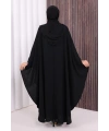 Kapüşonlu Ayrobin Pelerin 70021 Siyah