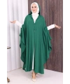 Kapüşonlu Ayrobin Pelerin 70021 Zümrüt