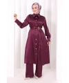 Kemerli İkili Takım 8024 Mürdüm
