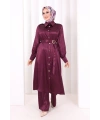 Kemerli İkili Takım 8024 Mürdüm