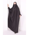 Kendinden Peçeli Sufleli Cilbab 6096 Duman