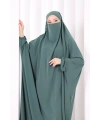 Kendinden Peçeli Sufleli Cilbab 6096 Mint