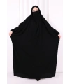 Kendinden Peçeli Sufleli Cilbab 6096 Siyah