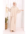 Kendinden Şallı Namaz  Elbisesi 8007 Taş