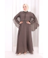Kloş Etek Tunik Takım 8028 Duman