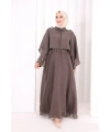 Kloş Etek Tunik Takım 8028 Duman