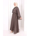 Kloş Etek Tunik Takım 8028 Duman