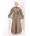 Kloş Etek Tunik Takım 8028 Haki