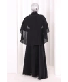 Kloş Etek Tunik Takım 8028 Siyah