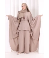 Kolyeli Tunik Pantolon Takım 8026 Vizon