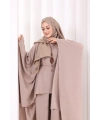 Kolyeli Tunik Pantolon Takım 8026 Vizon