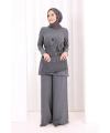 Kolyeli Tunik Pantolon Takım 8027 Antrasit