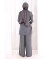 Kolyeli Tunik Pantolon Takım 8027 Antrasit