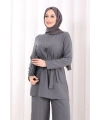 Kolyeli Tunik Pantolon Takım 8027 Antrasit