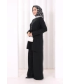 Kolyeli Tunik Pantolon Takım 8027 Siyah
