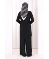 Kolyeli Tunik Pantolon Takım 8027 Siyah