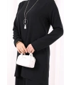 Kolyeli Tunik Pantolon Takım 8027 Siyah