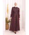 Kot Elbise 7061 Bordo