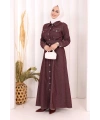 Kot Elbise 7061 Bordo