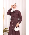 Kot Elbise 7061 Bordo