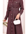 Kot Elbise 7061 Bordo
