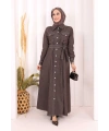 Kot Elbise 7061 Kahverengi