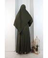 Kristal Taşlı Şallı Abaya 9205 Haki
