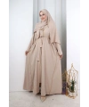 Kristal Taşlı Şallı Abaya 9205 Taş