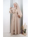 Kristal Taşlı Şallı Abaya 9205 Taş