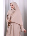 Kristal Taşlı Şallı Abaya 9205 Taş