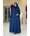 Medine Kendinden Peçeli Sufleli Cilbab 6032 Lacivert