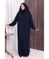 Medine Kendinden Peçeli Sufleli Cilbab 6032 Lacivert