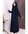 Medine Kendinden Peçeli Sufleli Cilbab 6032 Lacivert