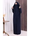 Medine Kendinden Peçeli Sufleli Cilbab 6032 Lacivert