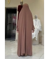 Medine Kendinden Peçeli Sufleli Cilbab 6032 Taba