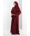 Önden Bağlamalı Tunik Üçlü Takım 7080 Bordo