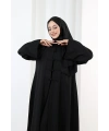 Önden Bağlamalı Tunik Üçlü Takım 7080 Siyah