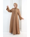 Önden Bağlamalı Tunik Üçlü Takım 7080 Taba